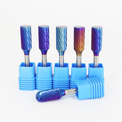 Gravierende Blaue Nano mit Beschichtung Zylinderform mit Radius End Rotary Burr