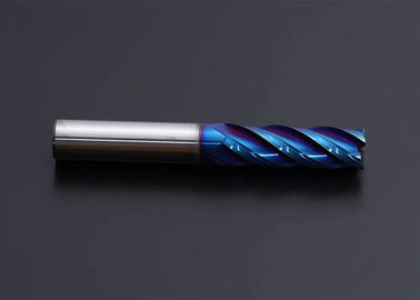 Blauer beschichtender Flöten-Schneider-langer Längen-Schaft des 1/8 Zoll-Hartmetall-Schaftfräser-2 der Flöten-3 der Flöten-4