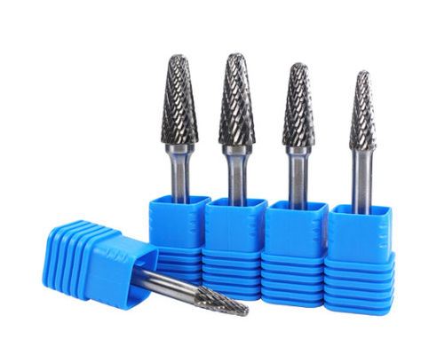 Ein guter Preis. Silberner 6mm doppelter Schnitt-Baum formen mit Radius-Enden-reibendem Würfel-Schleifer-Bits Carbide Rotary-Grat Online